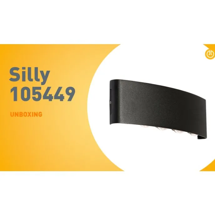 Außenwandleuchte schwarz inkl. LED 10-flammig IP54 - Silly