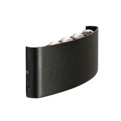 Außenwandleuchte schwarz inkl. LED 10-flammig IP54 - Silly