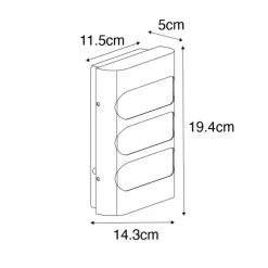 Außenwandleuchte schwarz inkl. LED mit Hell / Dunkel-Sensor - Gaev