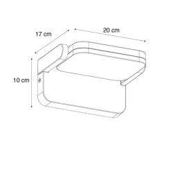 Außenwandleuchte schwarz inkl. LED verstellbar - Kamile