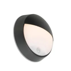 Außenwandleuchte schwarz inkl. LED mit Bewegungsmelder IP54 - Hortus
