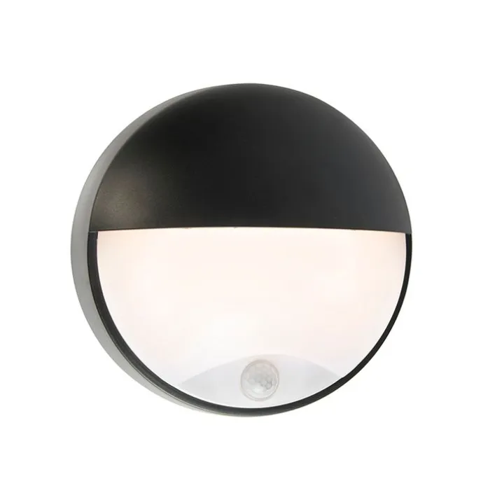 Außenwandleuchte schwarz inkl. LED mit Bewegungsmelder IP54 - Hortus