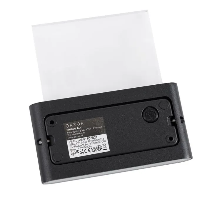 Außenwandleuchte schwarz inkl. LED mit Hausnummern IP54 - Kandi