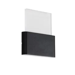 Außenwandleuchte schwarz inkl. LED mit Hausnummern IP54 - Kandi