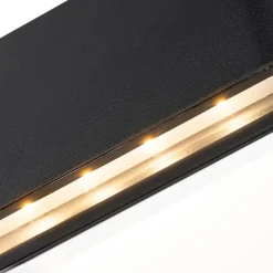 Außenwandleuchte schwarz inkl. LED mit Hausnummern IP54 - Kandi