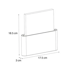Außenwandleuchte schwarz inkl. LED mit Hausnummern IP54 - Kandi