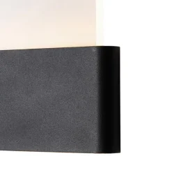 Außenwandleuchte schwarz inkl. LED mit Hausnummern IP54 - Kandi