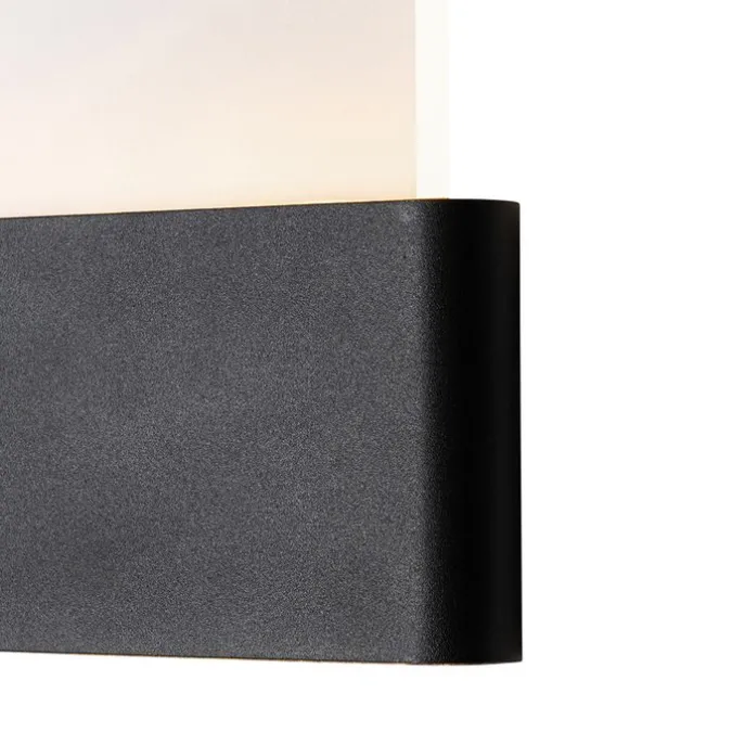 Außenwandleuchte schwarz inkl. LED mit Hausnummern IP54 - Kandi