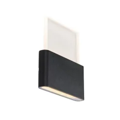 Außenwandleuchte schwarz inkl. LED mit Hausnummern IP54 - Kandi