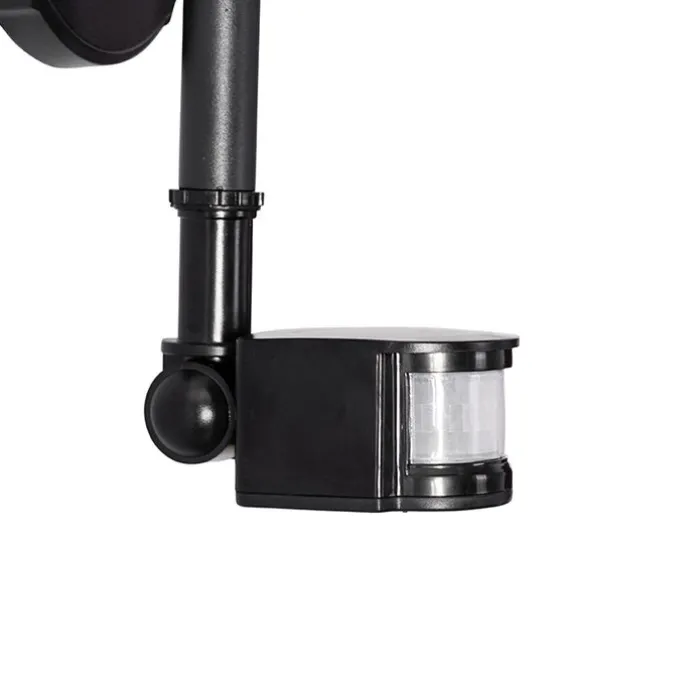 Außenwandleuchte schwarz IP44 inkl. Bewegungsmelder - Daphne