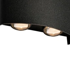 Außenwandleuchte schwarz inkl. LED 4-flammig IP54 - Silly