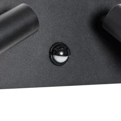 Außenwandleuchte schwarz inkl. LED 2-Licht Bewegungsmelder - Simon