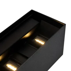 Außenwandleuchte Schwarz inkl. LED 4-flammig IP54 - Edwin