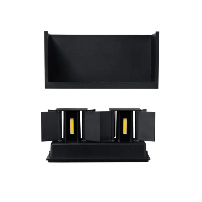 Außenwandleuchte Schwarz inkl. LED 4-flammig IP54 - Edwin