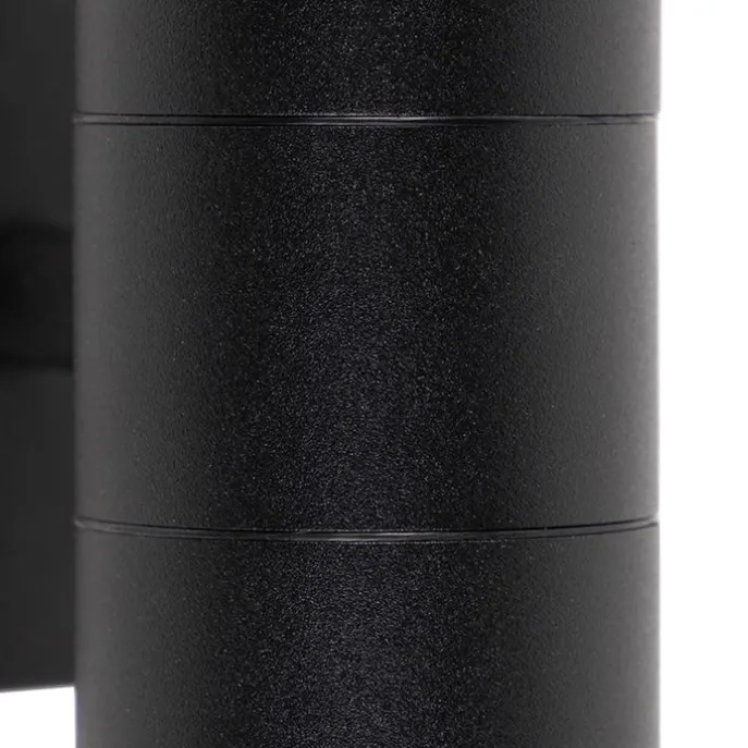 Außenwandleuchte schwarz IP44 2-flammig - Duo