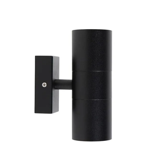Außenwandleuchte schwarz IP44 2-flammig - Duo