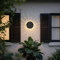 Außenwandleuchte schwarz inkl. LED IP54 - Soleil