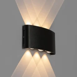 Außenwandleuchte schwarz inkl. LED 6-flammig IP54 - Silly