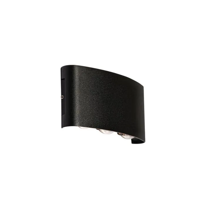 Außenwandleuchte schwarz inkl. LED 6-flammig IP54 - Silly