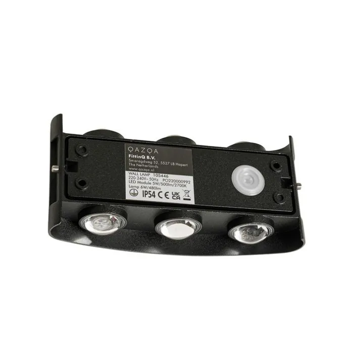 Außenwandleuchte schwarz inkl. LED 6-flammig IP54 - Silly