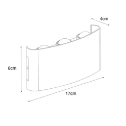 Außenwandleuchte schwarz inkl. LED 6-flammig IP54 - Silly