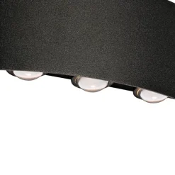 Außenwandleuchte schwarz inkl. LED 6-flammig IP54 - Silly