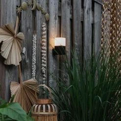 Außenwandleuchte schwarz mit opalweißem Schirm IP44 - Dänemark