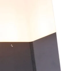 Außenwandleuchte schwarz mit opalweißem Schirm IP44 - Dänemark