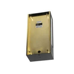 Außenwandleuchte schwarz mit Gold und Bewegungsmelder - Rotterdam