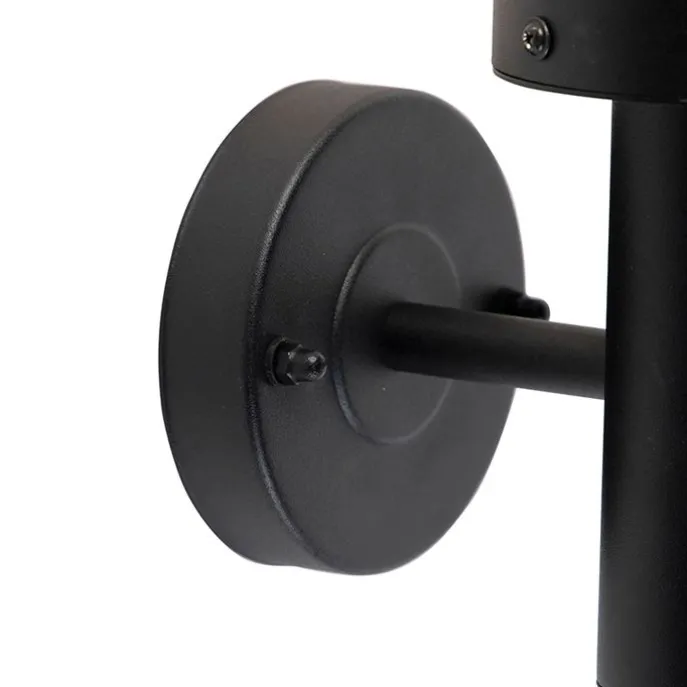 Außenwandleuchte schwarz mit Bewegungssensor IP44 - Gleam