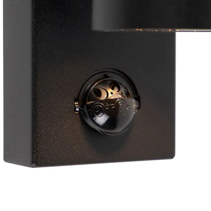 Außenwandleuchte schwarz mit Bewegungsmelder IP44 - Solo