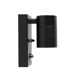 Außenwandleuchte schwarz mit Bewegungsmelder IP44 - Solo