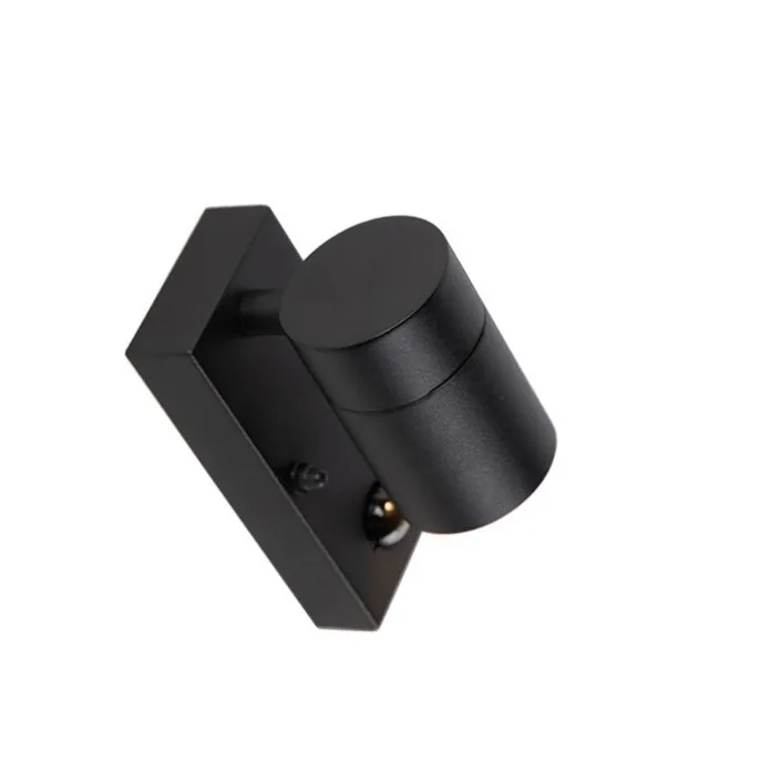 Außenwandleuchte schwarz mit Bewegungsmelder IP44 - Solo