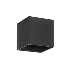 Außenwandleuchte schwarz mit Abblendlicht und Sensor auf Solar - Charlotte