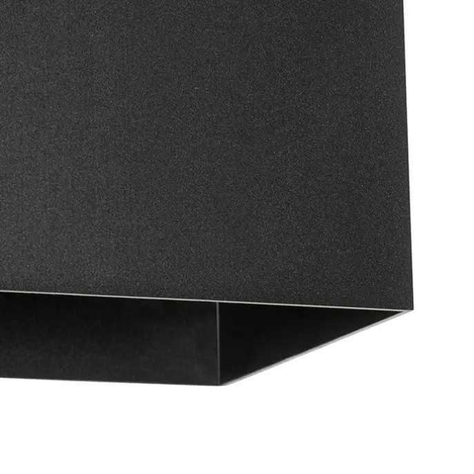 Außenwandleuchte schwarz mit Abblendlicht und Sensor auf Solar - Charlotte