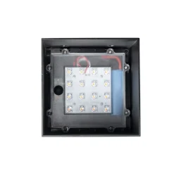 Außenwandleuchte schwarz mit Abblendlicht und Sensor auf Solar - Charlotte