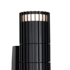 Außenwandleuchte schwarz mit Bewegungssensor 2-Licht - Boris