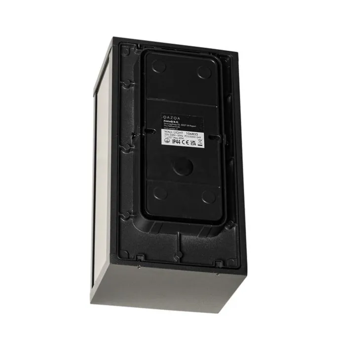 Außenwandleuchte schwarz mit Rauchglas 26 cm IP44 - Charlois