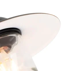 Außenwandleuchte schwarz mit Glas IP44 - München