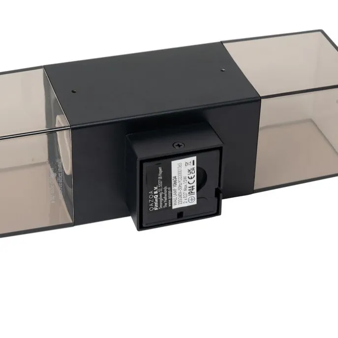 Außenwandleuchte schwarz mit Rauchschirm 2-flammig IP44 - Dänemark