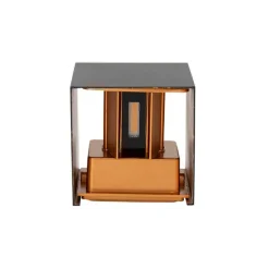 Außenwandleuchte schwarz mit Gold inkl. LED 2-flammig IP54 - Edwin