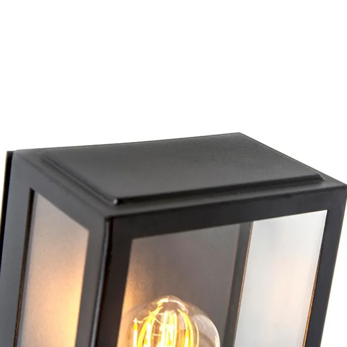 Außenwandleuchte schwarz mit Bewegungsmelder IP44 - Rotterdam 1