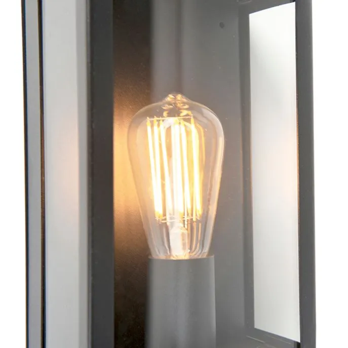 Außenwandleuchte schwarz mit Bewegungsmelder IP44 - Rotterdam 1