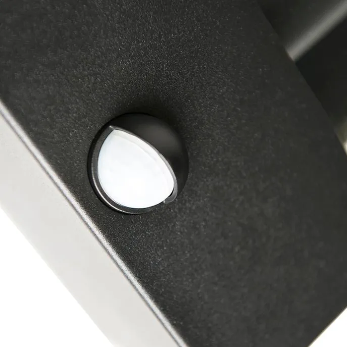 Außenwandleuchte schwarz mit Bewegungsmelder IP44 - Rotterdam 1