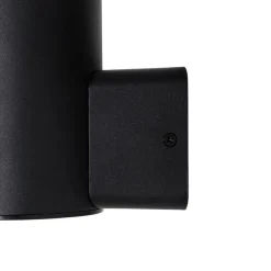 Außenwandleuchte schwarz mit Opalglas IP44 - Huma