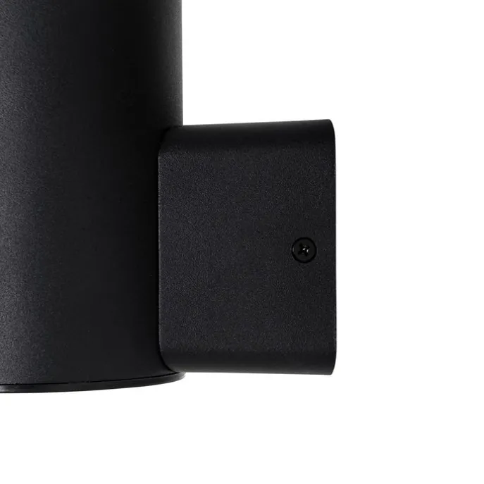 Außenwandleuchte schwarz mit Opalglas IP44 - Huma