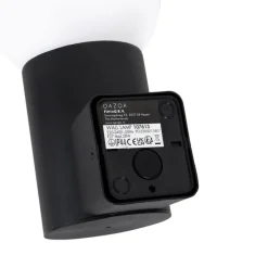 Außenwandleuchte schwarz mit Opalglas IP44 - Huma