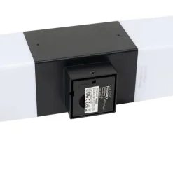 Außenwandleuchte schwarz mit Opalschirm 2-flammig IP44 - Dänemark