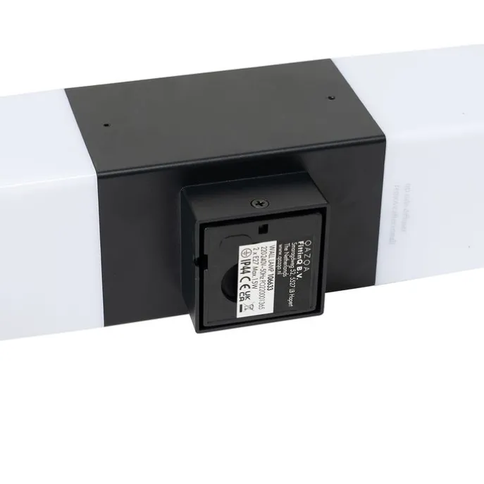 Außenwandleuchte schwarz mit Opalschirm 2-flammig IP44 - Dänemark