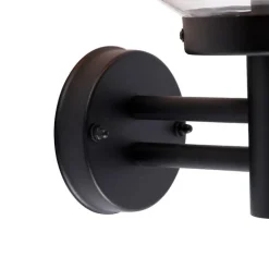Außenwandleuchte schwarz mit Kunststoff IP44 Edelstahl - Sfera